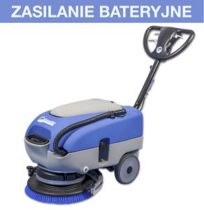 Profesjonalny automat szorująco-zbierający do prowadzenia ręcznego z zasilaniem bateryjnym i składanym drążkiem kierowniczym - Fiorentini ECOMINI 430  B