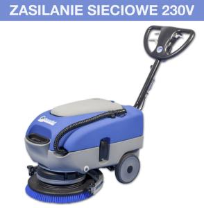 Profesjonalny automat szorująco-zbierający do prowadzenia ręcznego z zasilaniem sieciowym 230V i składanym drążkiem kierowniczym - Fiorentini ECOMINI 430  E